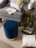 Navy Blue Velvet Stool