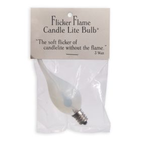 3 Watt Flicker-Flame Candle-Lite Light Bulb - Box Of 12