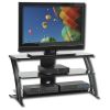 Black Modern Flat Screen Panel TV Stand / Entertainment Center