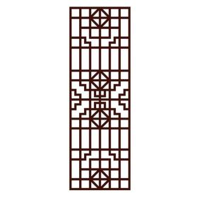 Imitation Redwood Lattice Window Film Frosted Glass Window Film No Glue Chinese Style Sliding Door Static Window Film; 15x39 inch